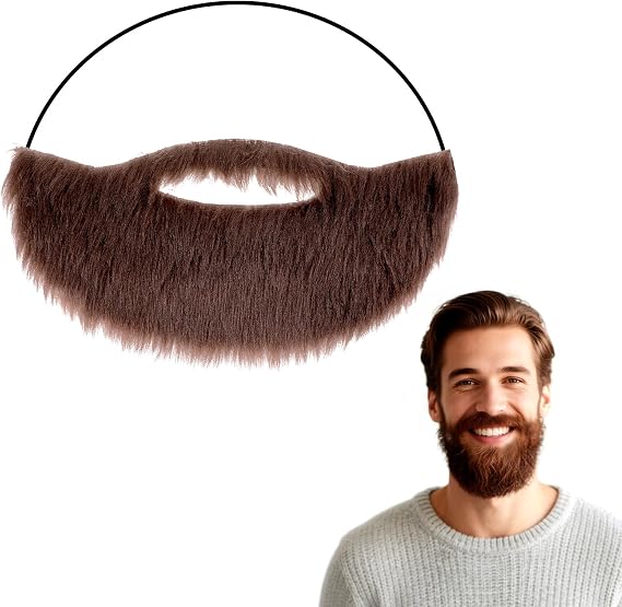 Realistic Fake Beard, False Beard With Adjustable Elastic Rope