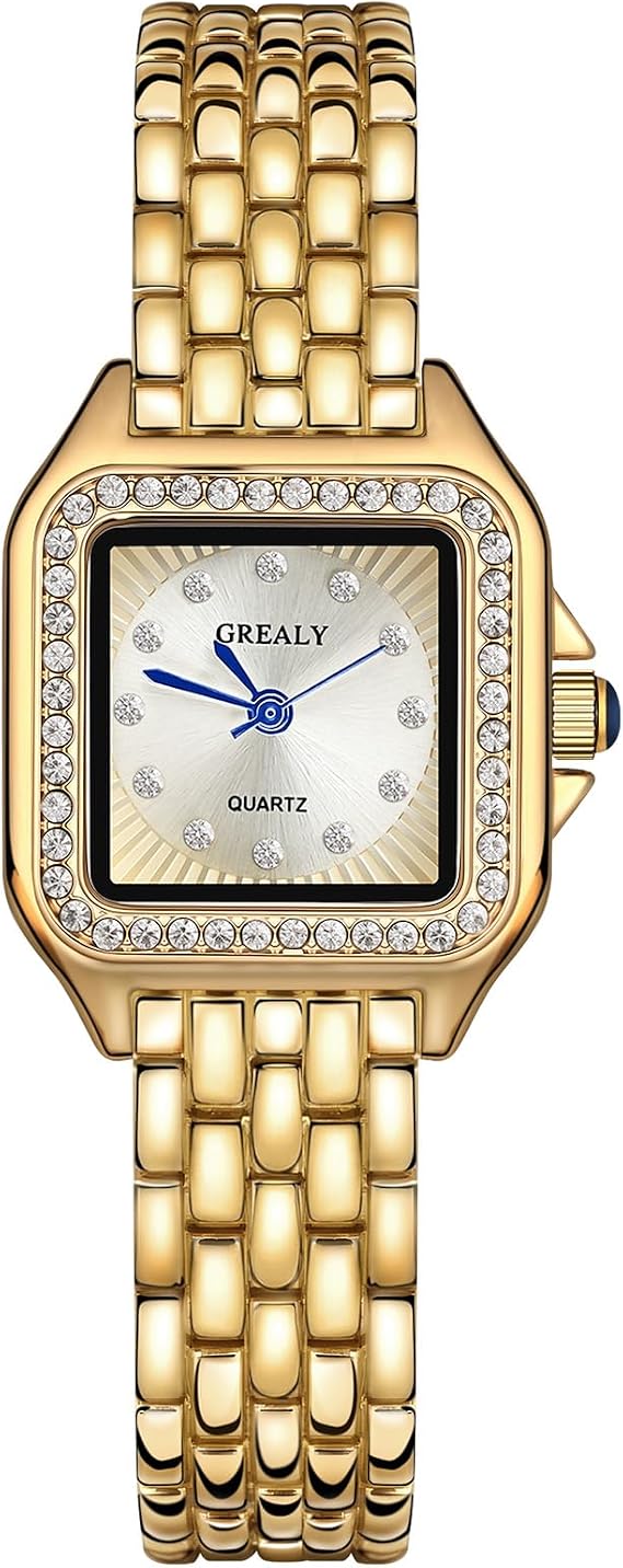 Watches Women, Square Watches with Vintage Bracelet, Rectangular Case Roman Dial Digital Quartz Womens Watch Ladies Casual Dress Watch for Women Girls