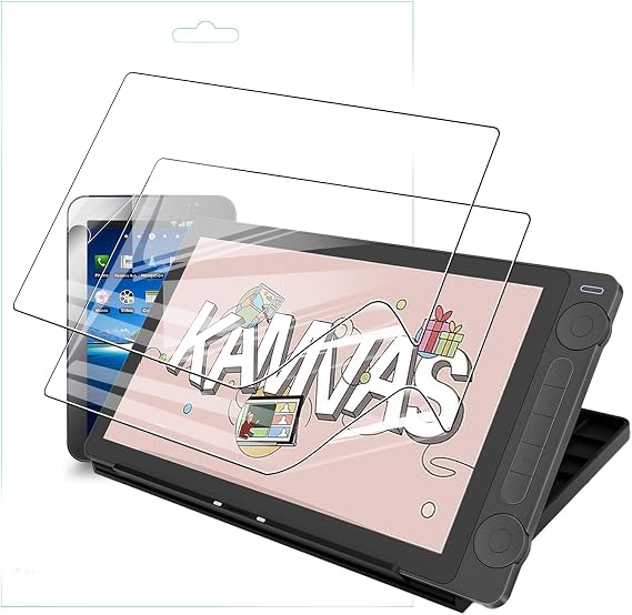 KZIOACSH 2 Pack Screen Protector for HUION Kamvas 13 Gen 3 13.3 Inch, Ultra Slim HD Clarity Touch Sensitive Scratch-Resistant Shatterproof Bubble Free PET Screen Guard for HUION Kamvas 13 Gen 3