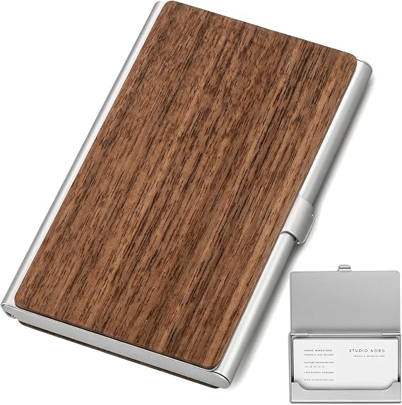 Zirax Business Card Holder, Professional Metal Card Case for Men and Women