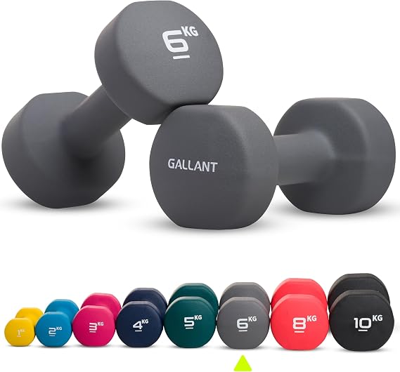 Gallant Hand Weights Dumbbells Set Women Men - Hex Neoprene Dumbbells Pair