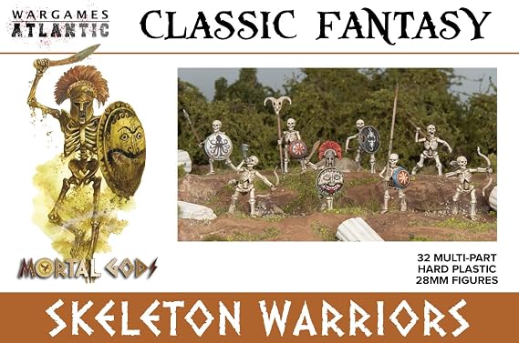 Wargames Atlantic - Classic Fantasy Skeleton Infantry (32 Multi Part Hard Plastic 28mm Figures)