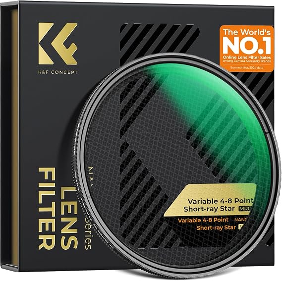 K&F CONCEPT 58mm Variable Star Filter 4 Points 8 Points Cross Starburst