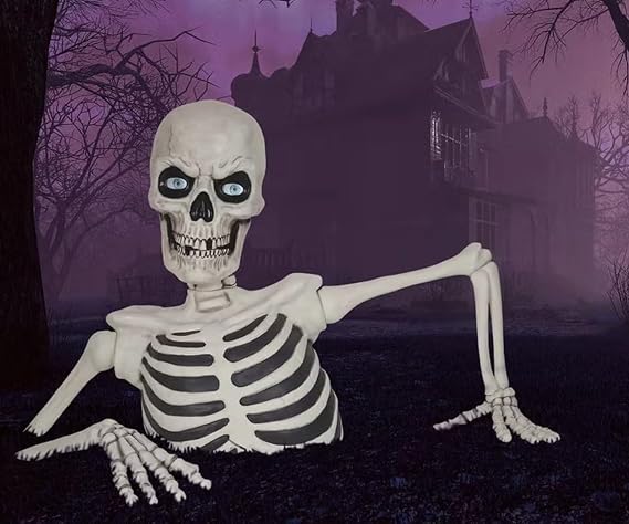 Giant Ground Breaking Skeleton Halloween Decoration 1.6m