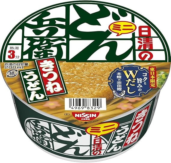 Donbei どん兵衛 Kitsune Udon Mini East Nissin Foods 日清食品 Cup Noodles 42g x 12 pieces