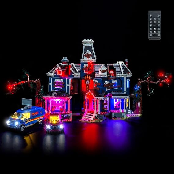 LocoLee Customized Led Light Set Compatible with Lego 11370 Stranger Things: The Creel House Led Decoration Lighting Kit Compatible with Lego 11370 Building Blocks Model,Only Lights Set,No Model
