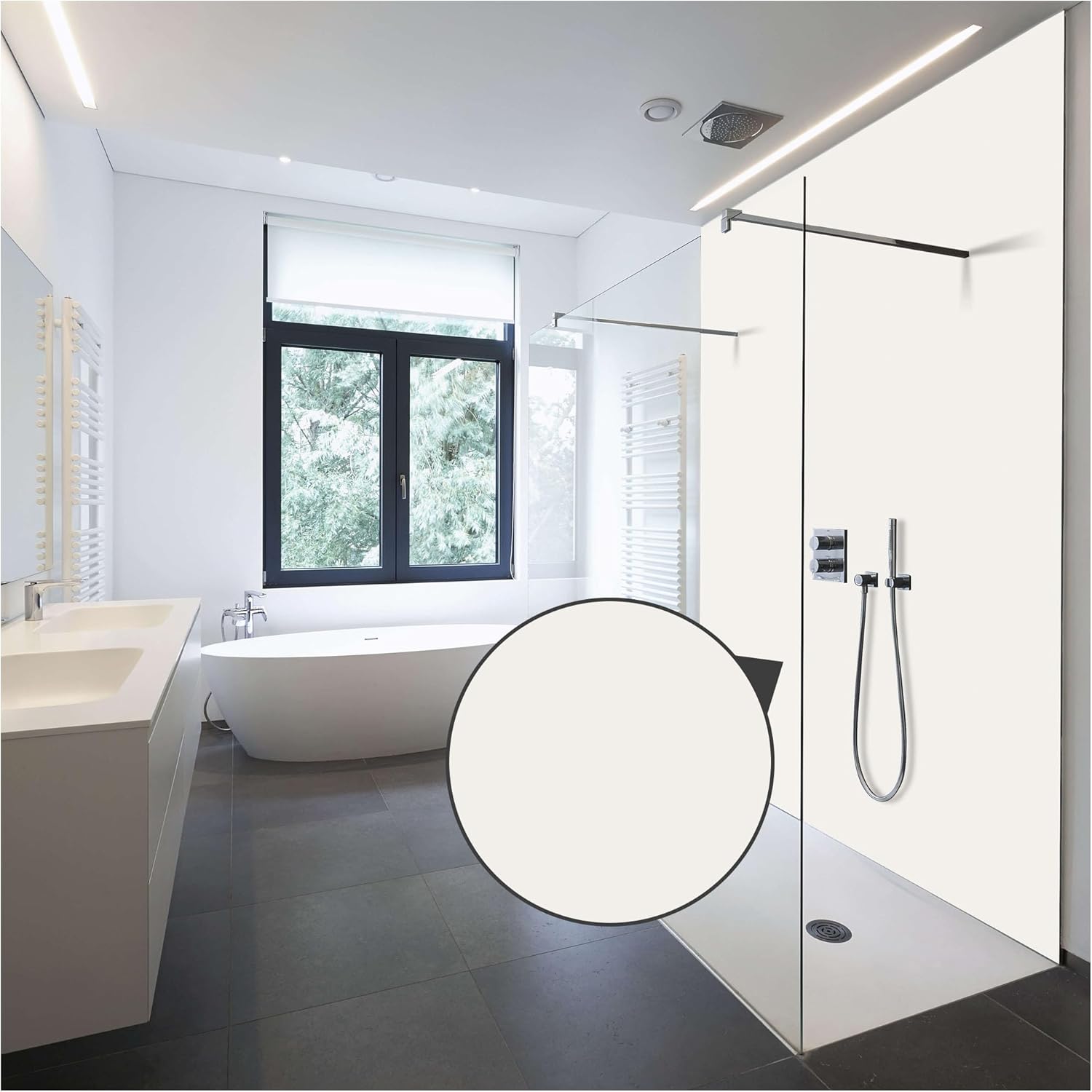 Wallando Wall Cladding - Plastic Panel for Shower Wall / Shower Screen