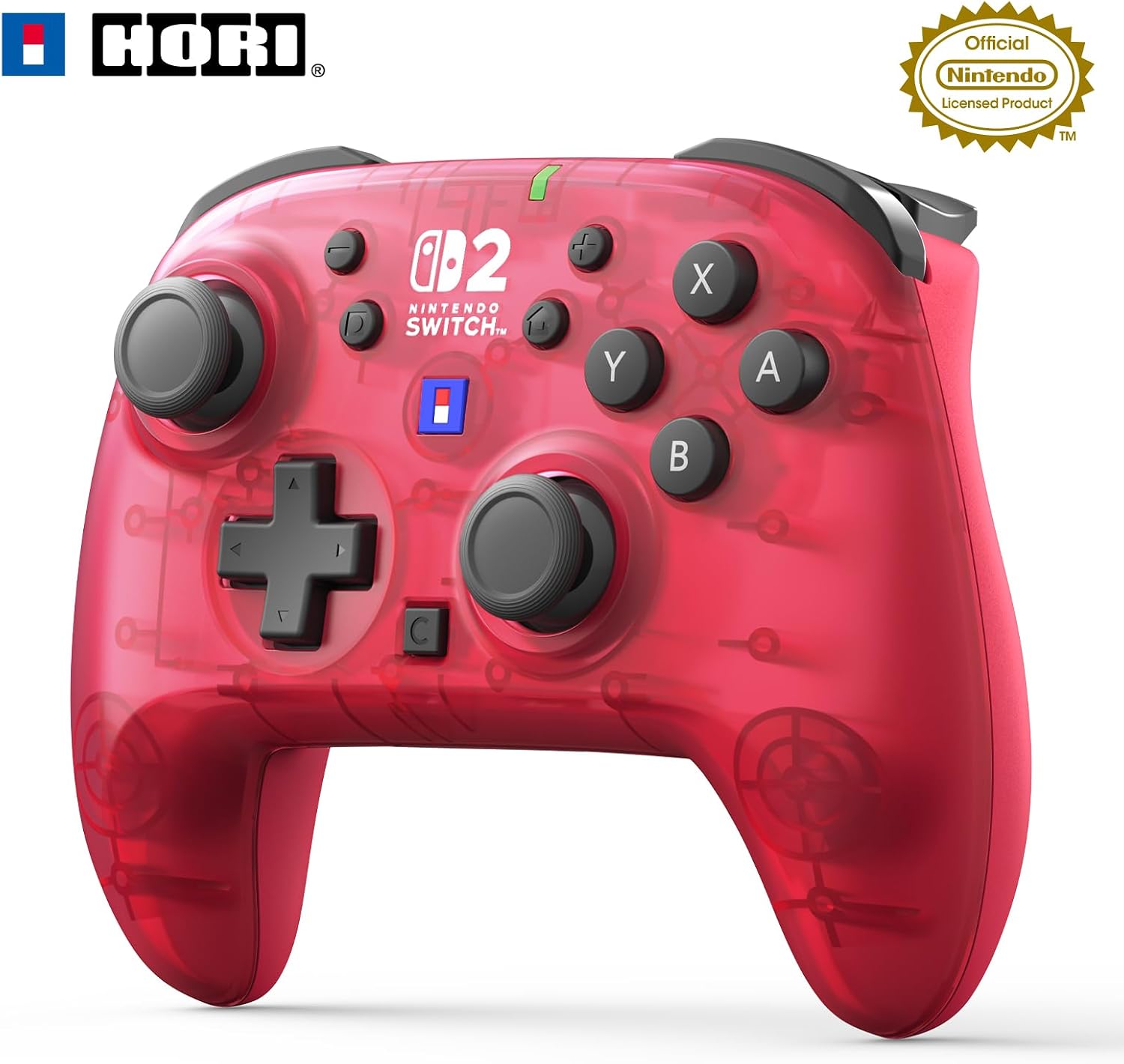 任天堂ライセンス商品ワイヤレスホリパッド TURBO for Nintendo Switch 2 コントローラー ルビーマゼンタSwitch2・Switch両対応連射連射ホールド機能搭載