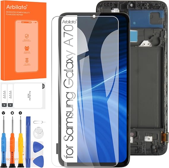 For Samsung Galaxy A70 Screen Replacement with Frame, Incell