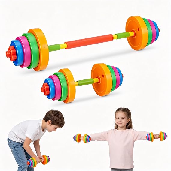 ibasenice Kids Dumbbells Set Adjustable Plastic Toy Weights for Boys Girls