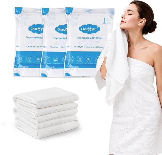 Disposable Bath Towel, 3 Pack 140 x 70cm/55 x 27.5inch large Disposable Towels for Hairdressers Body Face Travel