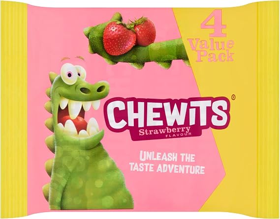 Chewits Strawberry Flavour 4 x 30g