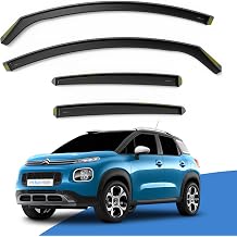 EdgeVisors Wind Deflectors | Fits: CITROEN C3 Aircross MK1 (2017-2024) 5 Door SUV Set | In-Channel Rain Guards for Wind, Rain & Sun Protection, Easy Installation - Tinted