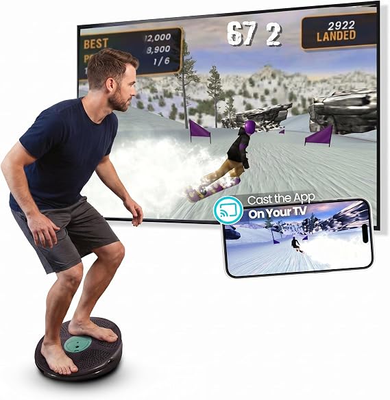 GoBalance Premium Interactive Wooden Balance Board Bluetooth App
