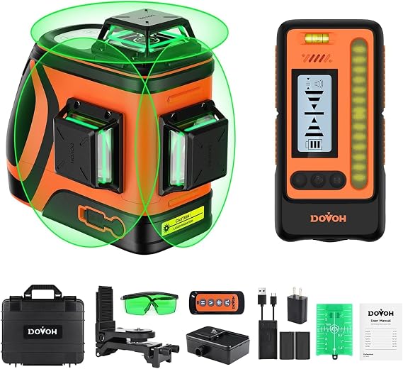 Outdoor Laser Level with Receiver, Daylight High Visibility H3-360G-KIT
