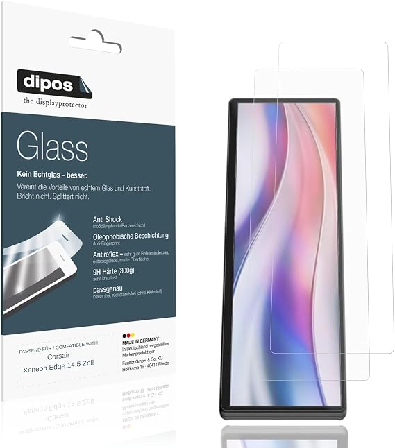 dipos 2x 9H Matte Screen Protector for Corsair Xeneon Edge 14.5 Zoll