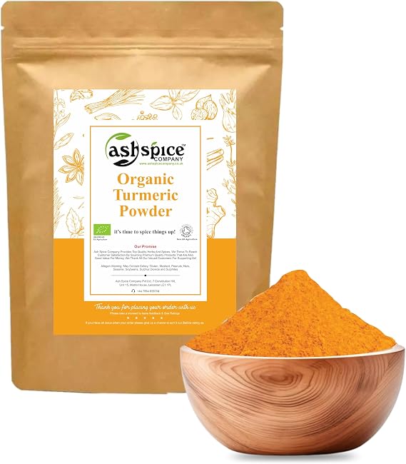 Organic Turmeric | Tumeric Powder Premium Quality Certified by Soil Associationby Ash Spice Company 50g-1900g (50g)