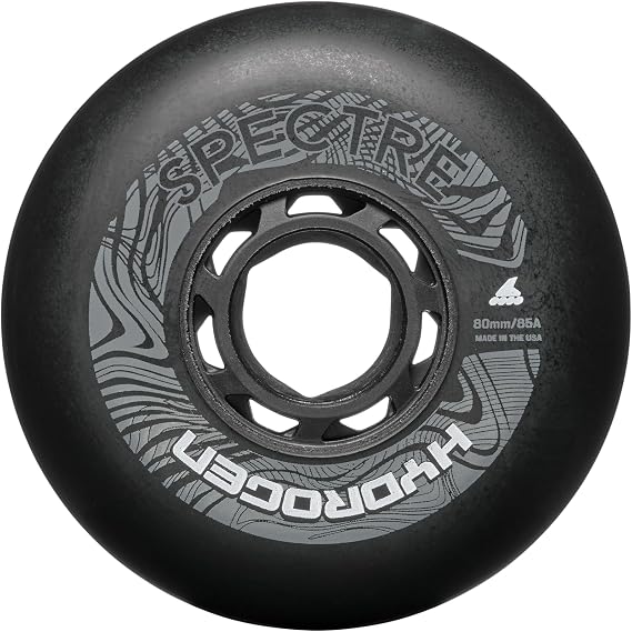 Rollerblade HYDROGEN Spectre 80/85A 4 Inline Skate Wheels Replacement Wheels Unisex Black 80 mm/85A