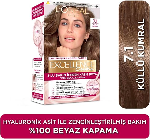 L'Oréal Paris Excellence Creme 7.1 Ash Brunette Hair Dye