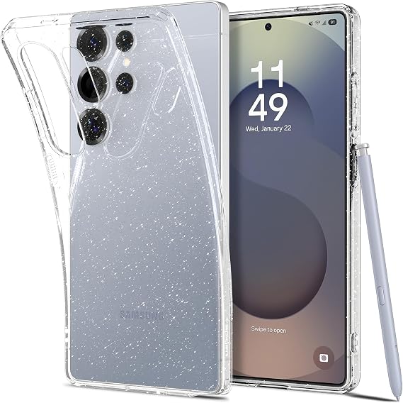 Spigen Galaxy S25 Ultra ile Uyumlu Kılıf Liquid Crystal Glitter Crystal Quartz - ACS08950