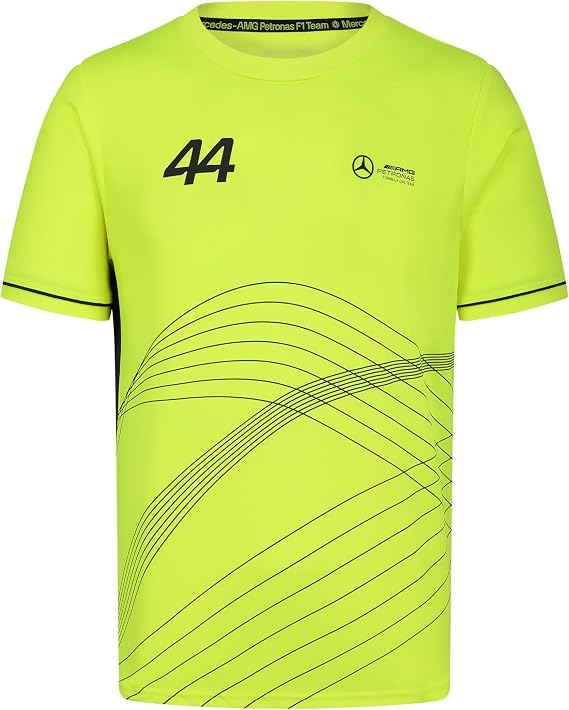 Mercedes AMG Petronas F1 Men's Lewis Hamilton Sportswear Tshirt - Neon - Size: XL
