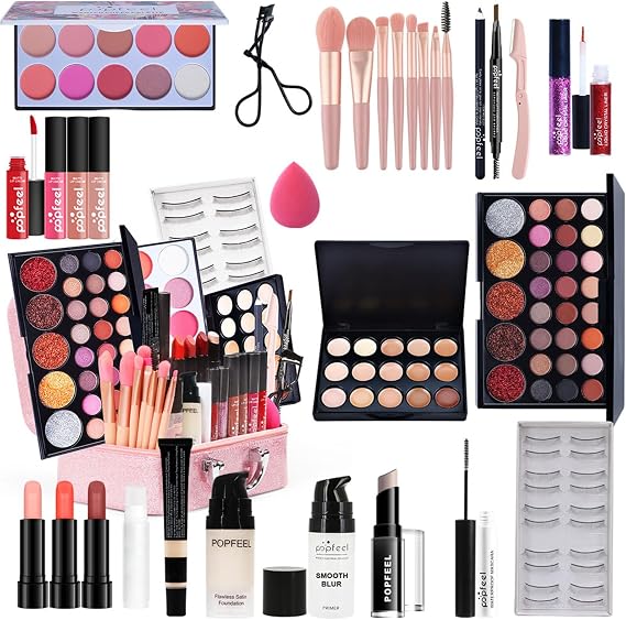 Professional Makeup Set, RoseFlower Premium Beauty Cosmetics Kit with Concealers Eyeshadow Palette Foundation Powder Lip Gloss Blush Makeup Brush, Makeup Box for Women/girls/Teenagers #2