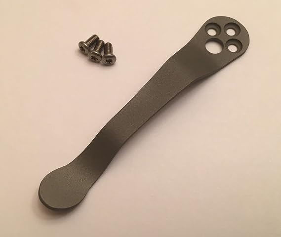 Bead Blast Titanium Pocket Clip for Spyderco Stretch Matriachi Delica 4 Endura 4 G10 Police G10 Native 5 Ulize