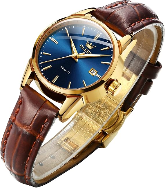 OLEVS Women's Watches Fashion Watches Rose Rose Stainless Steel Japanese Quartz Gold Crystal Luxury Waterproof Women Watches Elegant Calendar Simulated Quartz Watches