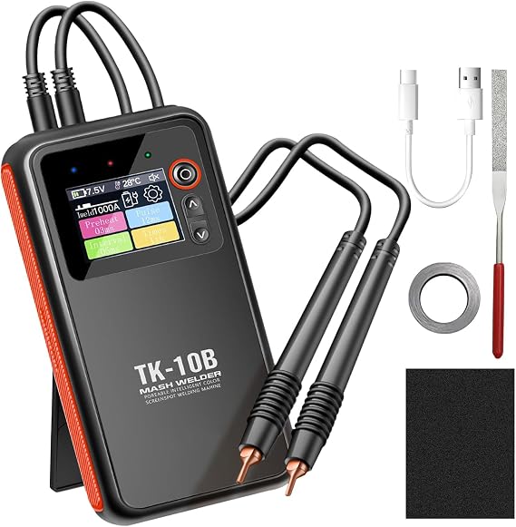 スポット溶接機、スマートデュアルパルスバッテリースポット溶接機、tft Lcスクリーン付き、99ギアポータブルミニ溶接機、調整可能なスポット溶接0.1mm-0.25mm、携帯電話のバッテリー修理用、ニッケルストリップ、18650バッテリー