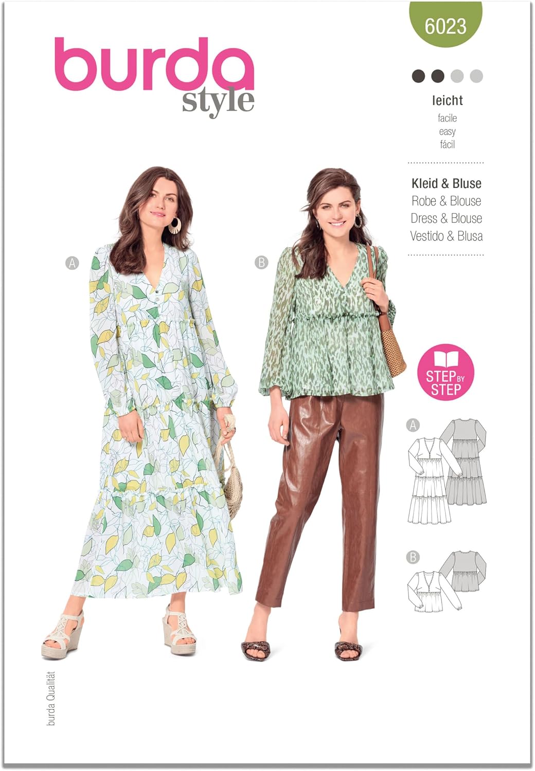 Burda Style Sewing Pattern B6023 Misses' Dress and Blouse
