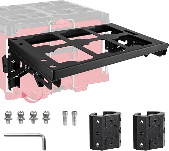 Folding Packout Mount Compatible with Milwaukee Packout Toolbox, Heavy-Duty All-Metal Frame, Wall or Floor Mount for Ultimate Workspace Flexibility