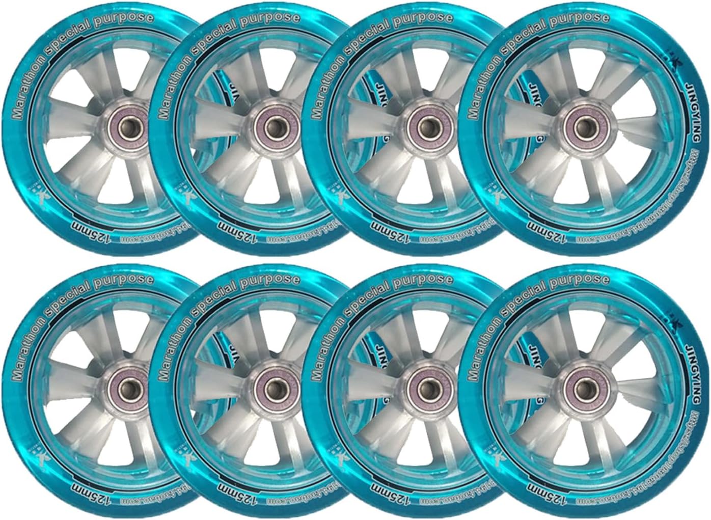NA RipStik 83A 88A 110mm 125mm Competition Wheels, Marathon Wheels, Rollerblade Wheels with Bearings, 83a, 110mm