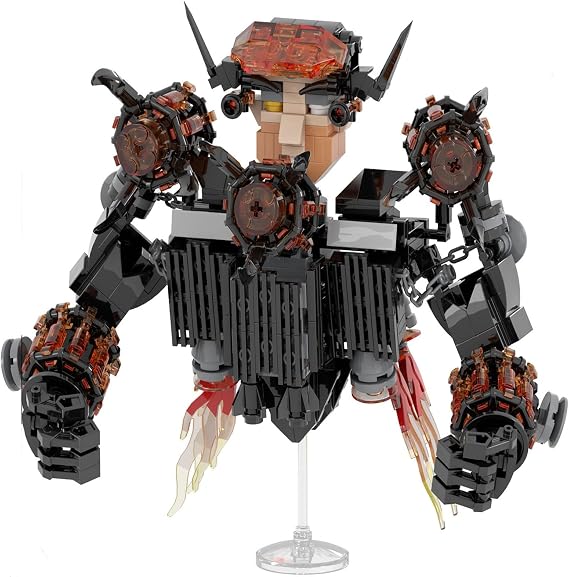 Skibidi Toilet Titan Building Blocks Toy Cameraman Speakerman Clock TV Man Monitor Action Figure Model Horror Game Multiverse Upgraded Adults Kids Fans Collectible Animation Birthday Gift ﻿ B