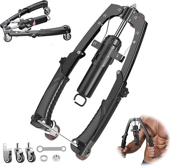 Adjustable Hydraulic Power Chest Press Machine 3 in 1 Home Gym Equint Chest Expr & Arm Exerciser 22 440lbs for gth Training & Fitness