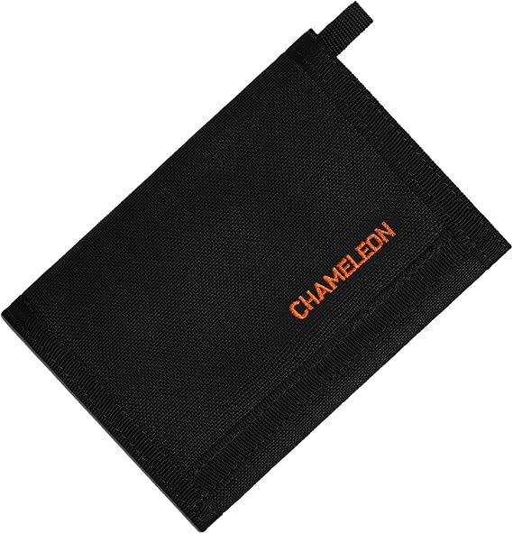 Chameleon Trifold Men's Nylon Wallet-Military Tactical Men Wallets- ID Card Holder - Canvas Thin Front Pocket Travel Wallet-Coin Zipper Pocket