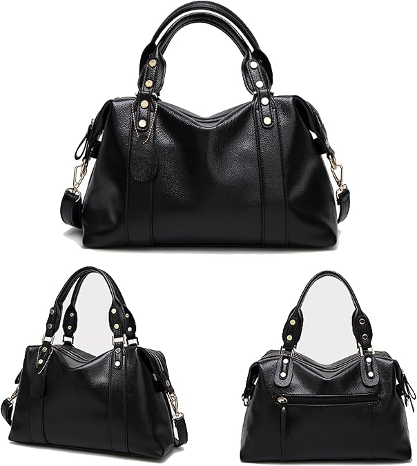 Aileese Vegan PU Leather Purses and Handbags for Women Fashion Boston Shoulder Bag Top Handle Satchel Ladies Hobo Crossbody Bags