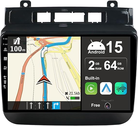 JOYX - Android 13 Car Stereo Fit For VW Touareg FL NF (2011-2017) - Wireless Carplay + Android Auto - [2G+32G] - Rear Camera FREE - IPS 9 Inch 2 Din -Support Steering Wheel WiFi 4G DAB Fast-boot EQ BT