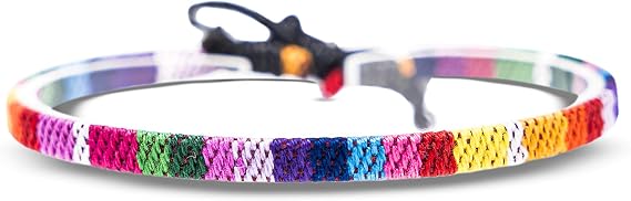Made by Nami Pride Bracelet for Men and Women - Handmade Festival Jewellery Accessories - LGBT Gay Lesbian Bisexual Bi Transgender - Boho Style - 100% Waterproof & Adjustable