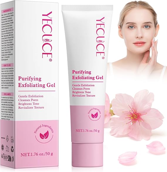 Purifying Exfoliating Gel, Purifying Enzymes Exfoliating Gel For Face Deep Cleansing, Face Exfoliator For Gentle Cleansing, Facial Scrub, Body Scrubber, For All Skin Types, Gentle