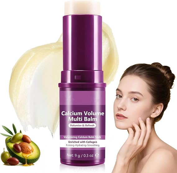 Calcium Volume Multi Balm, Calcium Volume Multi Balm Stick, Korean Anti Wrinkle Balms, Firms Skin, Repairs and Moisturizes Calcium Stick for Eyes, Face, Neck