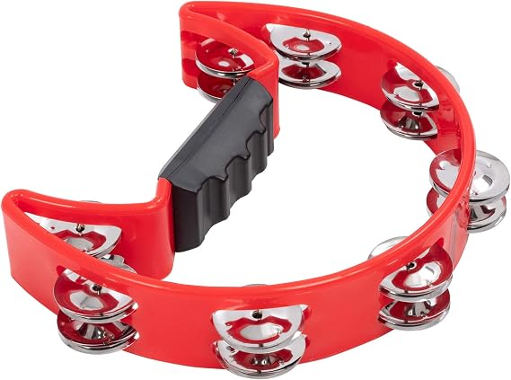 Percussion Plus PP486/3 Half Moon Tambourine - Red