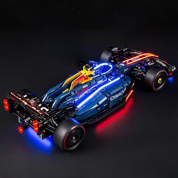 GEAMENT LED Light Kit Compatible with LEGO Oracle Red Bull Racing RB20 F1 Car Building Blocks Model - Lighting set for Technic 42206 (Model Set Not Included)
