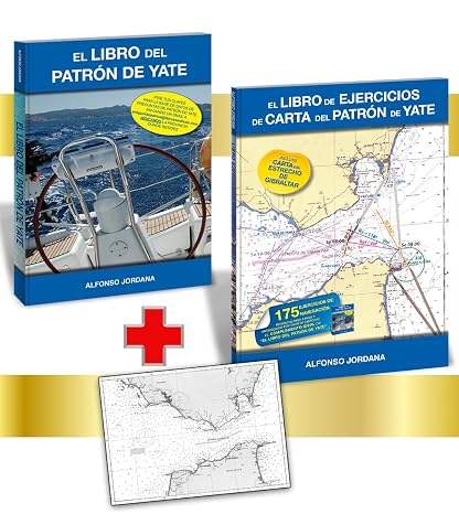 PATRÓN DE YATE (PACK).Junio 2026. Incluye El Libro de Patrón de Yate+El Libro de Ejercicios de Carta de Patrón de Yate + carta del Estrecho.