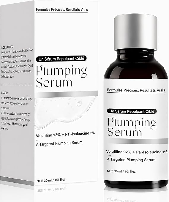 Volufiline 92% Serum - Advanced Skin Plumping & Tightening Face Filler for Hollow Cheeks & Under Eyes - Boosts Skin Density & Elasticity, 30ml
