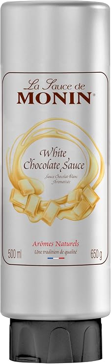 MONIN Premium White Chocolate Sauce 500ml, Foodservice Squeeze Bottle
