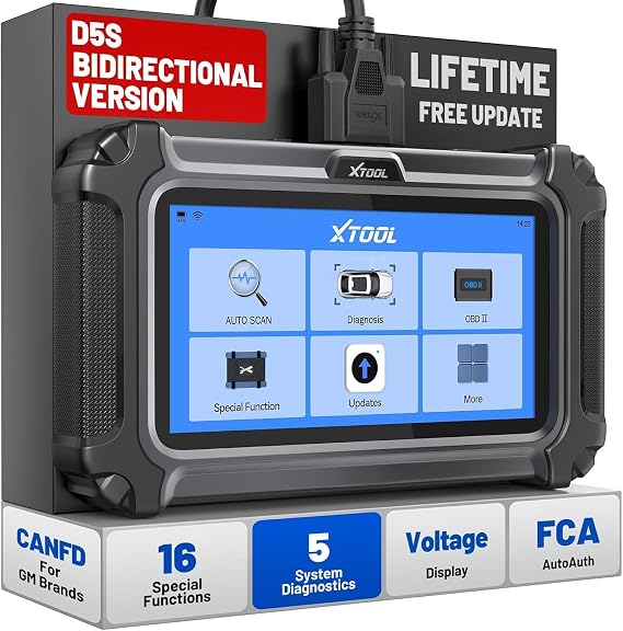 XTOOL D5X Bidirectional OBD2 Scanner -16 Resets, Engine ABS Scan Tool