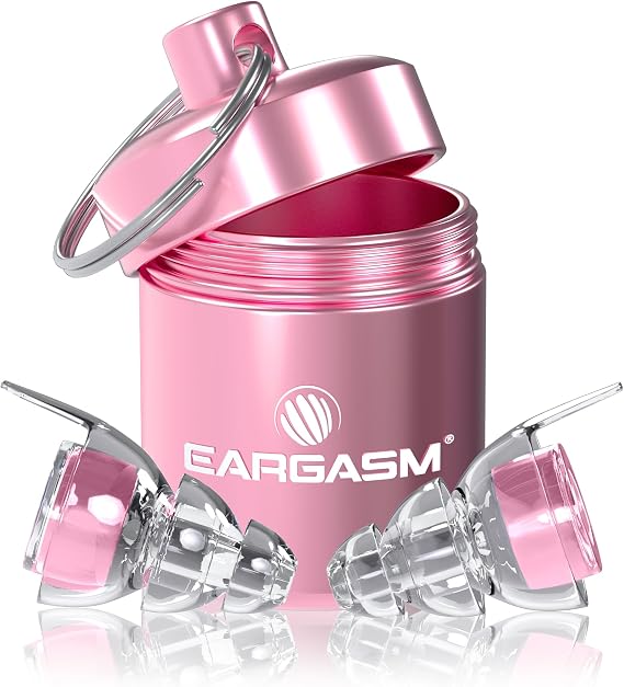 Eargasm High Fidelity Pink Earplugs for Concerts, Festivals, Musicians, DJs, Night-Life, Motorcycle Hearing Protection - Reusable Ear Plugs for High Fidelity Noise Reduction up to 21 dB