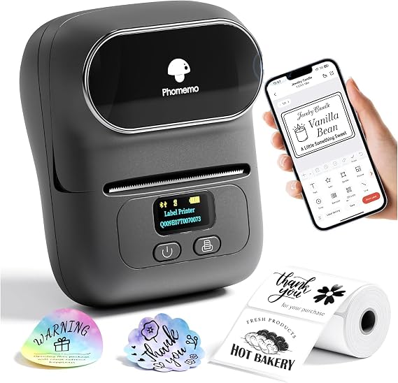 Phomemo M110 Label Printer Bluetooth Label Maker Self-Adhesive