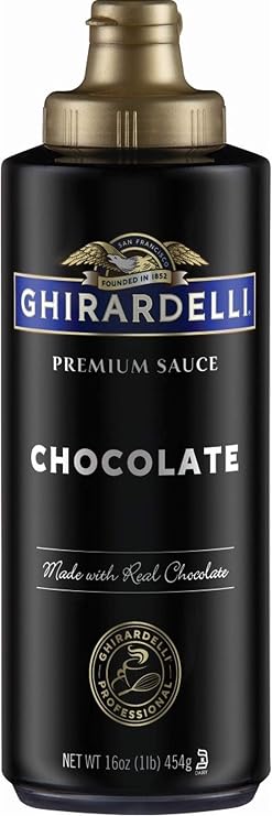 Ghirardelli Chocolate Sauce, Black Label (16oz Squeeze bottle) by Ghirardelli
