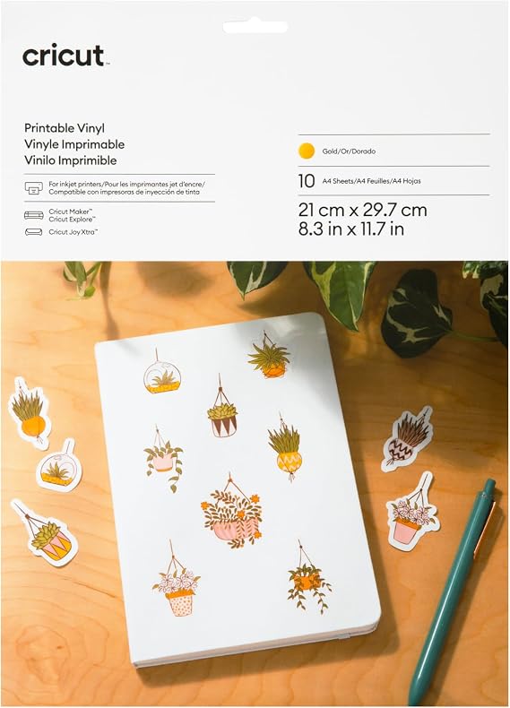 Cricut Baskılı Vinil – A4 (10 adet)